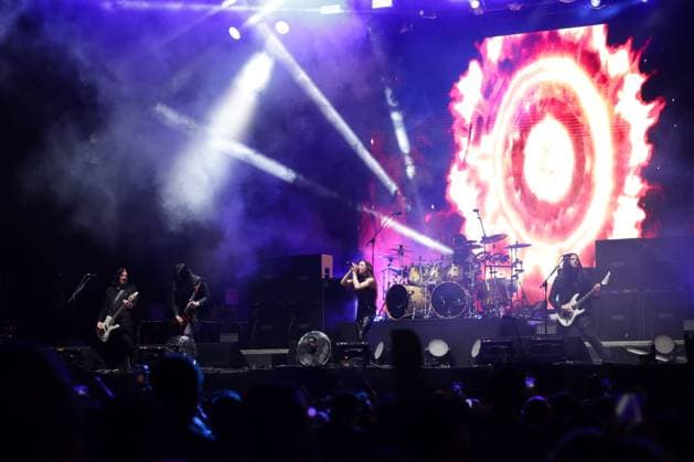 RECORD DATE NOT STATED Arch Enemy performs at Bangers Open Air. Sao Paulo (SP), 04 25 2026 - Bangers Open Air Music SP - Arch Enemy performs during the first day of the Bangers Open Air festival this Saturday, the 25th, at the Memorial da America Latina in Sao Paulo. This is the biggest metal festival in Brazil, featuring big names in heavy rock from the national and international scene.(Foto: Fabricio Bomjardim Thenews2 imago images) Arch Enemy performs at Bangers Open Air.  Copyright: xFabricioxBomjardimx