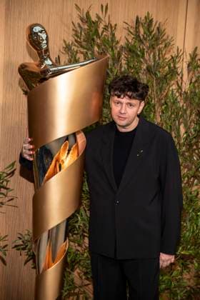 ABB FILMPREISABEND Christian Friedel Lola as guest at the nominees evening for the GERMAN FILM AWARD 2026 at the State Representation of North Rhine-Westphalia on 25 April 2026 in Berlin Berlin Germany