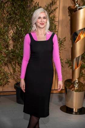 ABB FILMPREISABEND Dascha Dauenhauer composer as guest at the nominees evening for the GERMAN FILM AWARD 2026 at the State Representation of North Rhine-Westphalia on 25 April 2026 in Berlin Berlin Germany