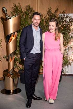 ABB FILM AWARD EVENING Martin Heisler and Katharina Bergfeld as guests at the nominees evening for the GERMAN FILM AWARD 2026 at the State Representation of North Rhine-Westphalia on 25 April 2026 in Berlin Berlin Germany