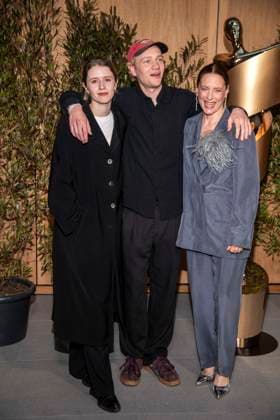 ABB FILM AWARD EVENING Katharina Stark, Bruno Aleaxander and Anne Ratte Polle as guests at the nominees evening for the GERMAN FILM AWARD 2026 at the State Representation of North Rhine-Westphalia on 25 April 2026 in Berlin Berlin Germany
