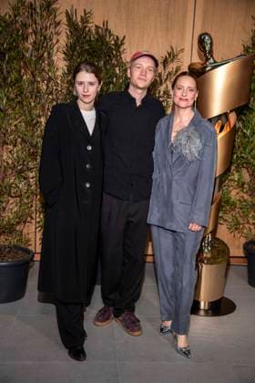 ABB FILM AWARD EVENING Katharina Stark, Bruno Aleaxander and Anne Ratte Polle as guests at the nominees evening for the GERMAN FILM AWARD 2026 at the State Representation of North Rhine-Westphalia on 25 April 2026 in Berlin Berlin Germany