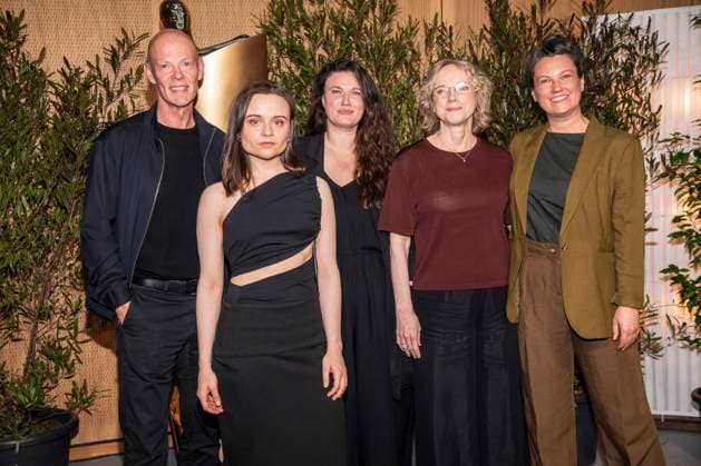 ABB FILM AWARD EVENING Lucas Schmidt, Lena Urzendowsky, Claudia Geisler Bading and Luise Peter as guests at the nominees evening for the GERMAN FILM AWARD 2026 at the State Representation of North Rhine-Westphalia on April 25, 2026 in Berlin Berlin Germany