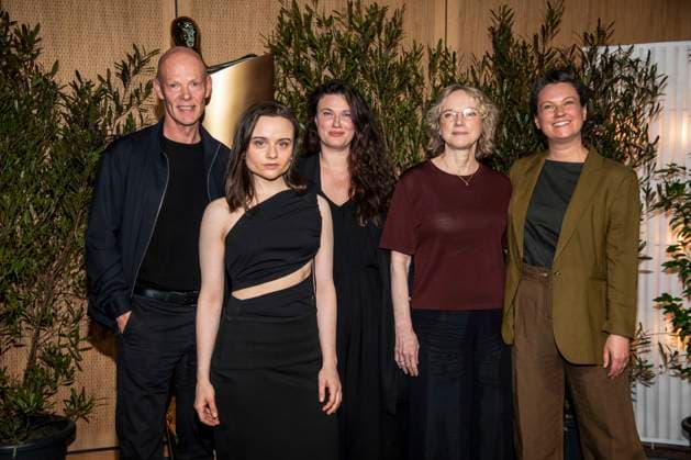 ABB FILM AWARD EVENING Lucas Schmidt, Lena Urzendowsky, Claudia Geisler Bading and Luise Peter as guests at the nominees evening for the GERMAN FILM AWARD 2026 at the State Representation of North Rhine-Westphalia on April 25, 2026 in Berlin Berlin Germany