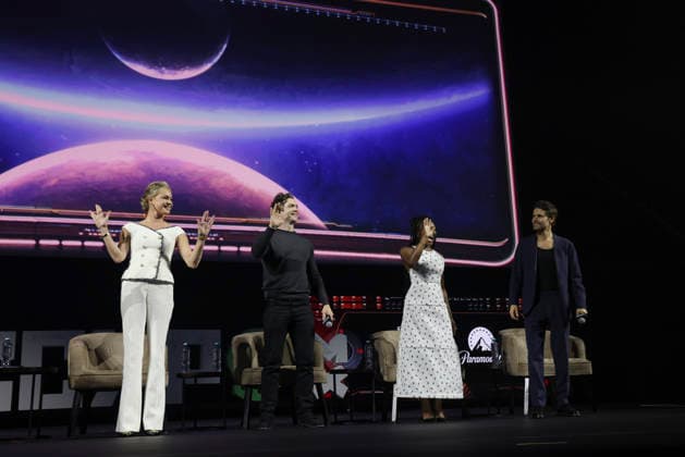 April 25, 2026, Mexico City, Ciudad de Mexico, Mexico: Rebecca Romijn, Ethan Peck, Celia Rose Gooding and Paul Wesley attend the Star Trek: Strange New Worlds conference at pop culture festival CCXP Comic Con Experience at Centro Banamex on April 25, 2026 in Mexico City, Mexico. Mexico City Mexico - ZUMAe321 20260425_zea_e321_147 Copyright: xYamakxPereax