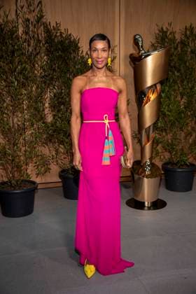 ABB FILMPREISABEND Annabelle Mandeng red dress as a guest at the nominees evening for the GERMAN FILM AWARD 2026 at the State Representation of North Rhine-Westphalia on April 25, 2026 in Berlin Berlin Germany