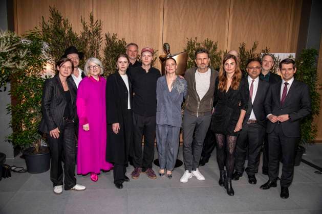 ABB FILMPREISABEND Anne Leppien, Claudia Löwe, Katharina Stark, guest, Bruno Aleaxander, Anne Ratte Polle, Simon Verhoeven, Janine Jackowski, Walid Nakschbandi, guest and Dr Matthias Roßbach as guests at the nominees evening for the GERMAN FILM PRIZE 2026 at the Representation of North Rhine-Westphalia on 25 April 2026 in Berlin Berlin Germany