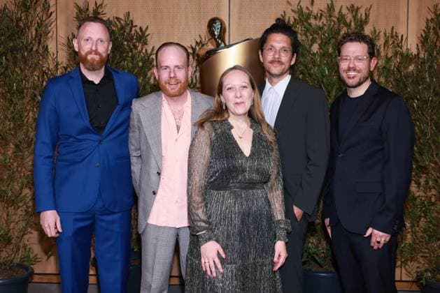 German Film Award, Nominees Evening Julian Vogel, Johannes Büttner, Jasper Mielke, Karoline Henkel, Arto Sebastian Nominees Evening, German Film Award, State Representation of North Rhine-Westphalia, Berlin Date 25 04 2026 Copyright: xx