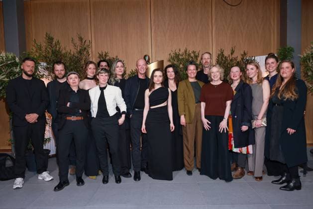 German Film Award, nominee evening Team In die Sonne schauen, a.o. Lucas Schmidt, Lena Urzendowsky, Mascha Schilinski, Louise Peter, Claudia Geisler Bading Nominee evening, German Film Award, Landesvertretung Nordrhein Westfalen, Berlin Date 25 04 2026 Copyright: xx