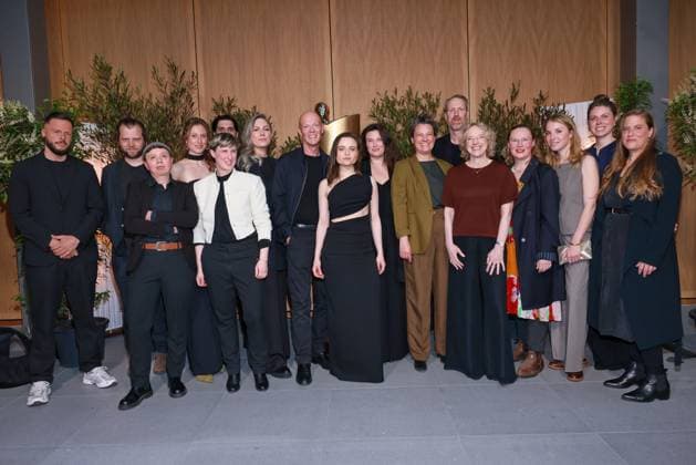 German Film Award, nominee evening Team In die Sonne schauen, a.o. Lucas Schmidt, Lena Urzendowsky, Mascha Schilinski, Louise Peter, Claudia Geisler Bading Nominee evening, German Film Award, Landesvertretung Nordrhein Westfalen, Berlin Date 25 04 2026 Copyright: xx