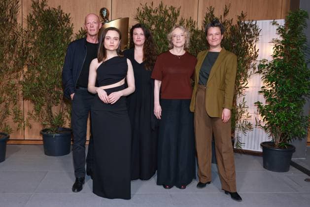German Film Award, Nominees Evening Lucas Schmidt, Lena Urzendowsky, Mascha Schilinski, Claudia Geisler Bading, Louise Peter Nominees Evening, German Film Award, State Representation of North Rhine-Westphalia, Berlin Date 25 04 2026 Copyright: xx