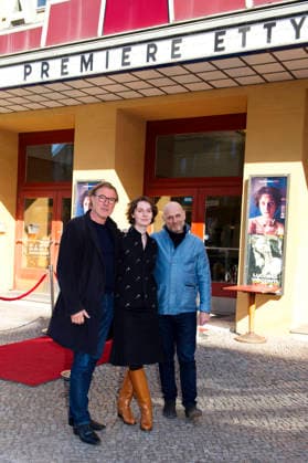 Sebastian Koch, Julia Windischbauer and Hagai Levi at the premiere of the Arte series Etty at the Babylon Berlin cinema, 25 04 2026 Foto:xC.xBehringx xFuturexImagex etty_6406