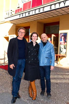 Sebastian Koch, Julia Windischbauer and Hagai Levi at the premiere of the Arte series Etty at the Babylon Berlin cinema, 25 04 2026 Foto:xC.xBehringx xFuturexImagex etty_6408