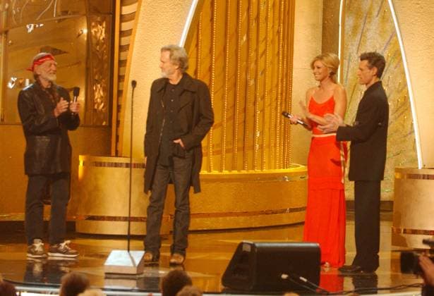 38th Annual CMA Awards-Telecast November 9, 2004 - Nashville, TN, U.S. - Nov 09, 2004; Nashville, Tennessee, USA; Singer Faith Hill and Randy Travis, Willie Nelson and Kris Kristofferson at the 38th Annual CMA Awards held at the Grand Ole Opry. Mandatory Credit: Photo by Laura Farr AdMedia Copyright: xLauraxFarrx