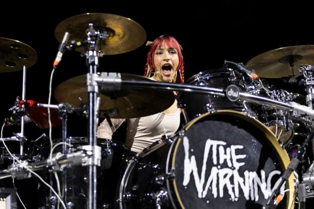 The Warning perform at AO Arena Drummer Paulina Villarreal VÃ lez of Mexican rock band The Warning performs at AO Arena, Manchester, 25th April 2026, Credit:Mike Gray Avalon  Copyright: xMikexGrayx xAvalonx 1094365740
