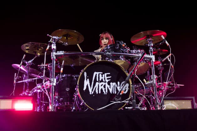 The Warning perform at AO Arena Drummer Paulina Villarreal VÃ lez of Mexican rock band The Warning performs at AO Arena, Manchester, 25th April 2026, Credit:Mike Gray Avalon  Copyright: xMikexGrayx xAvalonx 1094365798