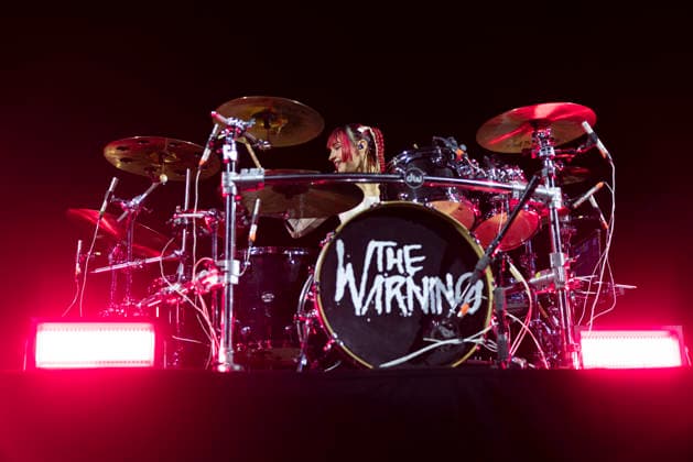 The Warning perform at AO Arena Drummer Paulina Villarreal VÃ lez of Mexican rock band The Warning performs at AO Arena, Manchester, 25th April 2026, Credit:Mike Gray Avalon  Copyright: xMikexGrayx xAvalonx 1094365827