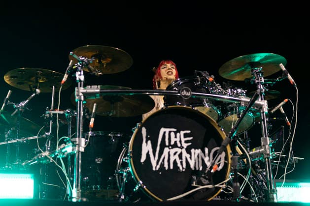 The Warning perform at AO Arena Drummer Paulina Villarreal VÃ lez of Mexican rock band The Warning performs at AO Arena, Manchester, 25th April 2026, Credit:Mike Gray Avalon  Copyright: xMikexGrayx xAvalonx 1094365896