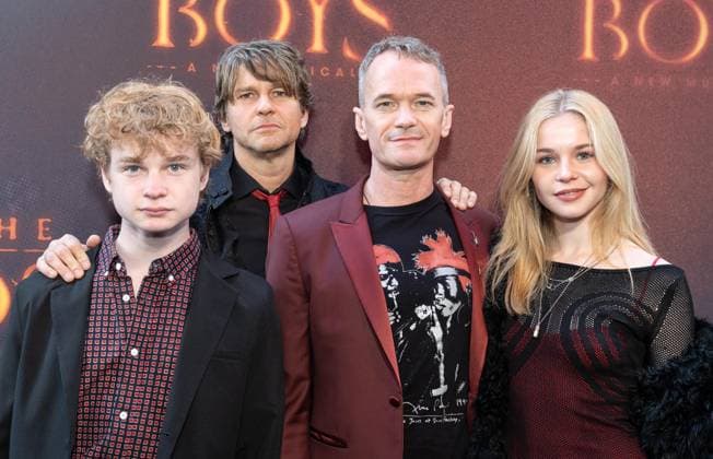 April 26, 2026, Bronx, New York, USA: Gideon Burtka-Harris, David Burtka, Neil Patrick Harris and Harper Grace Burtka-Harris attend Lost Boys opening night on Broadway at Palace Theatre in New York, NY on April 26, 2026. Bronx USA  - ZUMAr339 20260426_znp_r339_122 Copyright: xLevxRadinx