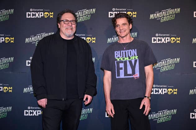 The Mandalorian and Grogu Photocall - CCXP Director Jon Favreau and actor Pedro Pascal pose for photos during The Mandalorian and Grogu photocall as part of the pop culture festival CCXP Comic Con Experience at Centro Banamex on April 26, 2026 in Mexico City, Mexico. (Photo by Carlos Tischler Eyepix Group) Copyright: xCarlosxTischler xEyepixxGroupx CT_26042026_182512