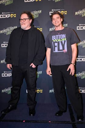 The Mandalorian and Grogu Photocall - CCXP Director Jon Favreau and actor Pedro Pascal pose for photos during The Mandalorian and Grogu photocall as part of the pop culture festival CCXP Comic Con Experience at Centro Banamex on April 26, 2026 in Mexico City, Mexico. (Photo by Carlos Tischler Eyepix Group) Copyright: xCarlosxTischler xEyepixxGroupx CT_26042026_182509