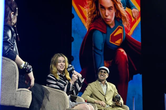 April 26, 2026, Mexico City, Ciudad de Mexico, Mexico: Actress Milly Alcock and Director Craig Gillespie speak during a conference to promote Supergirl movie at the pop culture festival CCXP Comic Con Experience at Centro Banamex on April 26, 2026 in Mexico City, Mexico. Mexico City Mexico - ZUMAe321 20260426_zea_e321_182 Copyright: xCarlosxTischlerx