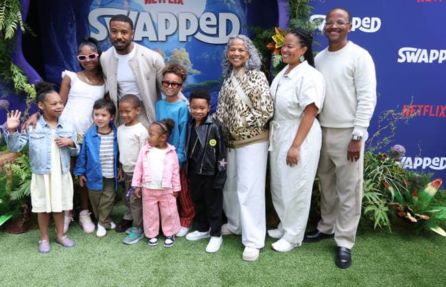 Los Angeles premiere of Netflix s Swapped at Netflix Tudum Theater Featuring: Donna Jordan, Reggie Theus, Jamila Jordan-Theus, Lenox Theus, Khalid Jordan, Zorah Theus, Michael B. Jordan Where: Los Angeles, California, United States When: 26 Apr 2026 Credit: Faye s Vision Cover Images EDITORIAL USE ONLY. NOT FOR USE BY NEWSPAPERS BASED IN THE UK. Copyright: xx coverimg55647821