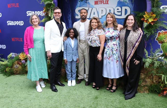 Los Angeles premiere of Netflix s Swapped at Netflix Tudum Theater Featuring: Donna Jordan, Aziyah Zaliyah, Reggie Theus, Jamila Jordan-Theus, Lenox Theus, Zorah Theus, Michael B. Jordan Where: Los Angeles, California, United States When: 26 Apr 2026 Credit: Faye s Vision Cover Images EDITORIAL USE ONLY. NOT FOR USE BY NEWSPAPERS BASED IN THE UK. Copyright: xx coverimg55647827