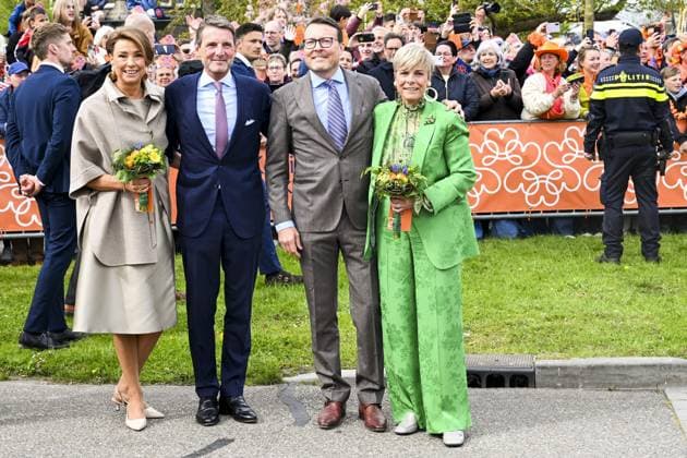 Dokkum, The Netherlands, 2026-04-27 11:08:50 DOKKUM, 27-04-2026 , Dokkum City Centre Prince Maurits with Princess Marilene and Princess Laurentien with Prince Constantijn during King s Day 2026 in Dokkum Photo: NLBeeld Patrick van Emst Credit: NL Beeld Patrick van Emst  Copyright: xx x
