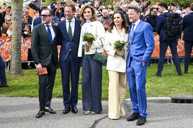 Dokkum, The Netherlands, 2026-04-27 11:09:19 DOKKUM, 27-04-2026 , Dokkum City Centre Prince Bernhard, Prince Floris and Princess Aimee and Prince Pieter-Christiaan and Princess Anita during King s Day 2026 in Dokkum Photo: NLBeeld Patrick van Emst Credit: NL Beeld Patrick van Emst  Copyright: xx x