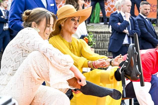 Dokkum, The Netherlands, 2026-04-27 12:14:24 DOKKUM, 27-04-2026 , Dokkum City Centre Queen Maxima with Princess Ariane during King s Day 2026 in Dokkum Photo: NLBeeld POOL Mischa Schoemaker Credit: NL Beeld Patrick van Emst  Copyright: xx x