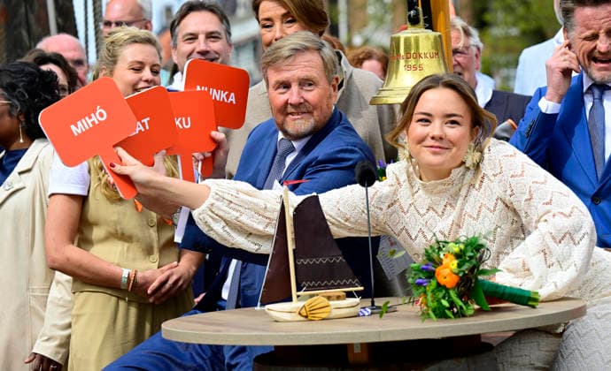 27-04-2026 Koningsdag King Willem-Alexander and Princess Ariane during Kingsday in Dokkum, Friesland Â  Copyright: xPPEx