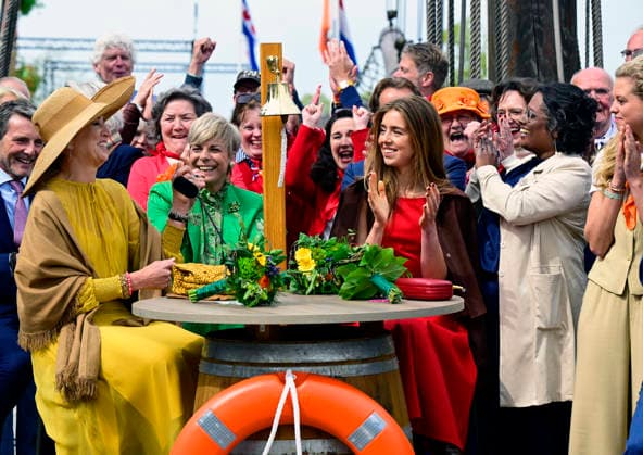 27-04-2026 Koningsdag Queen Maxima and Princess Alexia and Princess Laurentien during Kingsday in Dokkum, Friesland Â  Copyright: xPPEx