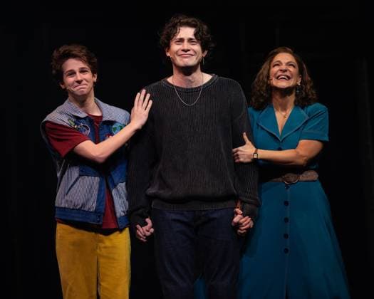 Benjamin Pajak, LJ Benet, Shoshana Bean on stage for THE LOST BOYS Opening Night Curtain Call on Broadway, Palace Theatre, New York, NY, April 26, 2026. Photo By: Simon Lindenblatt Everett Collection THE LOST BOYS Opening Night Curtain Call on Broadway 