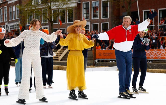 27-04-2026 Koningsdag King Willem-Alexander and Queen Maxima and Princess Ariane during Kingsday in Dokkum, Friesland Â  Copyright: xPPEx