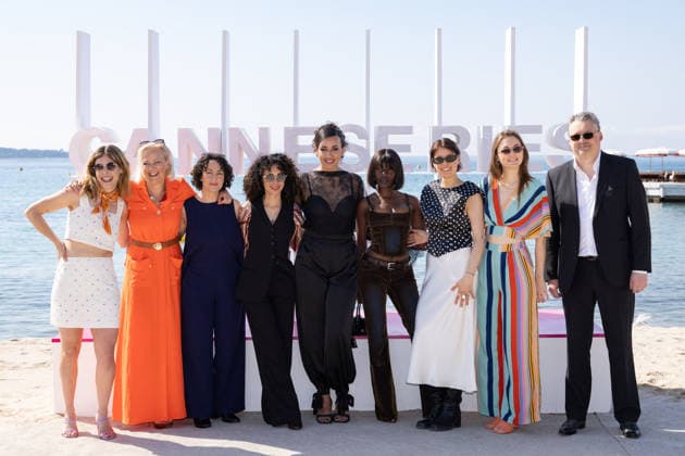 The 9th Canneseries International Festival - BOHO Photocall Abbie Boutkabout, Zita Theunynck, Olympia Allaert, Ikram Aoulad, Helen Perquy, Miss Angel, Serine Ayari, Philippe De Schepper, Laura Brewaeys attends the BOHO Photocall Photocall at the 9th Canneseries International Festival at Plage Du Majestic on April 27, 2026 in Cannes, France. Photo by ShootPix ABACAPRESS.COM Cannes France  Copyright: xShootpix ABACAx