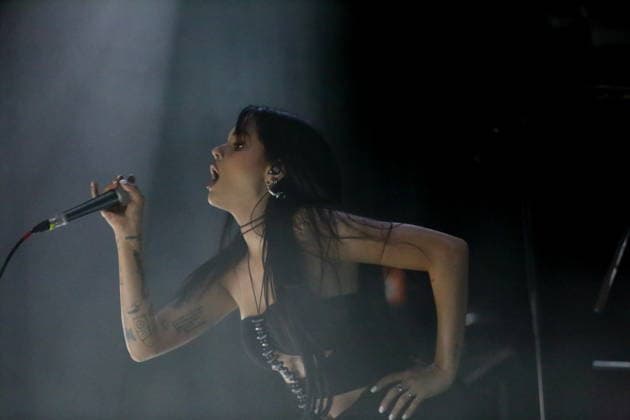 Maggie Lindemann at a concert at Hole 44 in Berlin, April 27, 2026 Maggie Lindemann concert Berlin