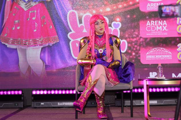 April 27, 2026, Mexico City, Ciudad de Mexico, Mexico: Luli Pampin, children music artist attends a press conference to promote Millones de Gracias World Tour at Arena CDMX. on April 27, 2026 in Mexico City, Mexico. Mexico City Mexico - ZUMAe321 20260427_zea_e321_026 Copyright: xYamakxPereax