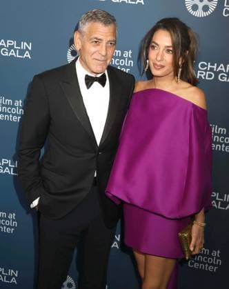 April 27, 2026, New York, New York, USA: Actor GEORGE CLOONEY and his wife Lebanese-British international human rights lawyer AMAL CLOONEY wearing a Balenciaga dress seen during the 51st Annual Chaplin Award Gala honoring George Clooney red carpet arrivals held at Alice Tully Hall at Lincoln Center. New York USA  - ZUMAk03_ 20260427_zaf_k03_088 Copyright: xNancyxKaszermanx