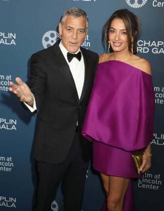 April 27, 2026, New York, New York, USA: Actor GEORGE CLOONEY and his wife Lebanese-British international human rights lawyer AMAL CLOONEY wearing a Balenciaga dress seen during the 51st Annual Chaplin Award Gala honoring George Clooney red carpet arrivals held at Alice Tully Hall at Lincoln Center. New York USA  - ZUMAk03_ 20260427_zaf_k03_093 Copyright: xNancyxKaszermanx