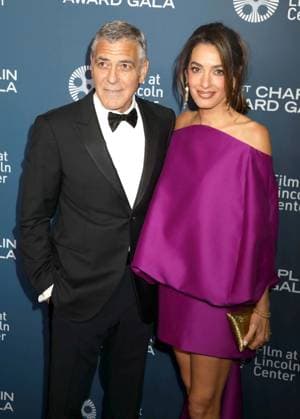 April 27, 2026, New York, New York, USA: Actor GEORGE CLOONEY and his wife Lebanese-British international human rights lawyer AMAL CLOONEY wearing a Balenciaga dress seen during the 51st Annual Chaplin Award Gala honoring George Clooney red carpet arrivals held at Alice Tully Hall at Lincoln Center. New York USA  - ZUMAk03_ 20260427_zaf_k03_100 Copyright: xNancyxKaszermanx