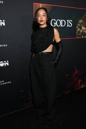 Tessa Thompson at arrivals for IS GOD IS Premiere, Brooklyn Academy of Music (BAM) Rose Cinema, New York, NY, April 27, 2026. Photo By: Quoin Pics Everett Collection IS GOD IS Premiere PUBLICATIONXNOTxINxCANxCHNxFRAxITAxJPNxNORxPOLxRUSxESPxUKxUSA