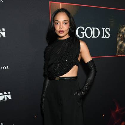 Tessa Thompson at arrivals for IS GOD IS Premiere, Brooklyn Academy of Music (BAM) Rose Cinema, New York, NY, April 27, 2026. Photo By: Quoin Pics Everett Collection IS GOD IS Premiere PUBLICATIONXNOTxINxCANxCHNxFRAxITAxJPNxNORxPOLxRUSxESPxUKxUSA