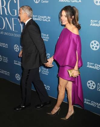 April 27, 2026, New York, New York, USA: Actor GEORGE CLOONEY and his wife Lebanese-British international human rights lawyer AMAL CLOONEY wearing a Balenciaga dress seen during the 51st Annual Chaplin Award Gala honoring George Clooney red carpet arrivals held at Alice Tully Hall at Lincoln Center. New York USA  - ZUMAk03_ 20260427_zaf_k03_110 Copyright: xNancyxKaszermanx