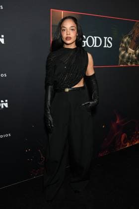 Tessa Thompson at arrivals for IS GOD IS Premiere, Brooklyn Academy of Music (BAM) Rose Cinema, New York, NY, April 27, 2026. Photo By: Quoin Pics Everett Collection IS GOD IS Premiere PUBLICATIONXNOTxINxCANxCHNxFRAxITAxJPNxNORxPOLxRUSxESPxUKxUSA