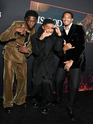 Josiah Cross, Justen Ross, Xavier Mills at arrivals for IS GOD IS Premiere, Brooklyn Academy of Music (BAM) Rose Cinema, New York, NY, April 27, 2026. Photo By: Quoin Pics Everett Collection IS GOD IS Premiere PUBLICATIONXNOTxINxCANxCHNxFRAxITAxJPNxNORxPOLxRUSxESPxUKxUSA