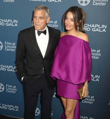 April 27, 2026, New York, New York, USA: Actor GEORGE CLOONEY and his wife Lebanese-British international human rights lawyer AMAL CLOONEY wearing a Balenciaga dress seen during the 51st Annual Chaplin Award Gala honoring George Clooney red carpet arrivals held at Alice Tully Hall at Lincoln Center. New York USA  - ZUMAk03_ 20260427_zaf_k03_081 Copyright: xNancyxKaszermanx