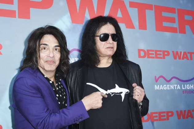 Paul Stanley, Gene Simmons at arrivals for DEEP WATER Premiere, Paramount Theater, Los Angeles, CA, April 27, 2026. Photo By: Elizabeth Goodenough Everett Collection DEEP WATER Premiere PUBLICATIONXNOTxINxCANxCHNxFRAxITAxJPNxNORxPOLxRUSxESPxUKxUSA