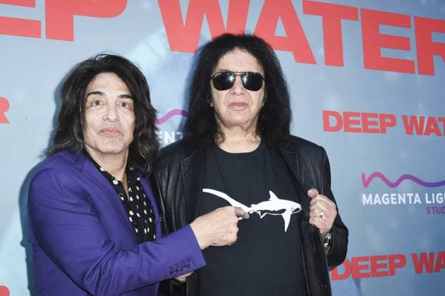 Paul Stanley, Gene Simmons at arrivals for DEEP WATER Premiere, Paramount Theater, Los Angeles, CA, April 27, 2026. Photo By: Elizabeth Goodenough Everett Collection DEEP WATER Premiere PUBLICATIONXNOTxINxCANxCHNxFRAxITAxJPNxNORxPOLxRUSxESPxUKxUSA