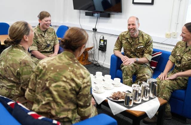 . 28 04 2026. Anglesey, United Kingdom. Prince William during a visit to RAF Valley on the island of Anglesey in Wales, United Kingdom.  xPoolx xi-Imagesx IIM-26741-0008